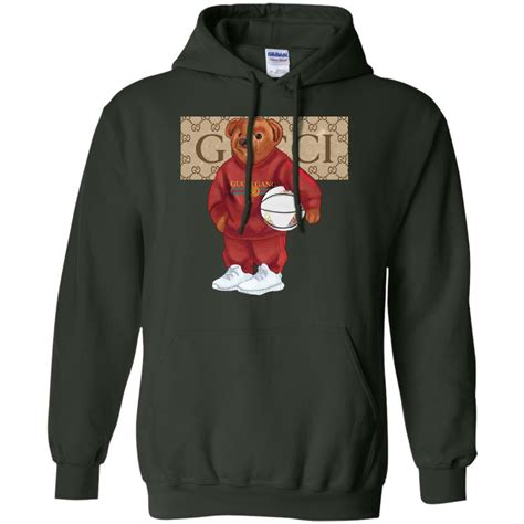 gucci bear hoodie fake|gucci distressed hoodie.